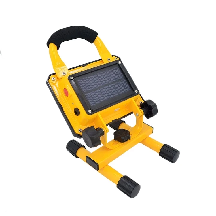 Прямая продажа с фабрики 10 Вт Портативный Перезаряжаемый Небьющийся солнечный автомобиль светодиодный рабочий магазин напольное покрытие и освещение Прожектор