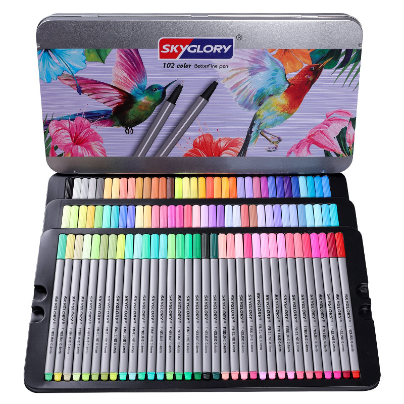 12//48//120 Colors Fineliner Dual Tip Brush Pens Drawing Painting Art Marker Pens