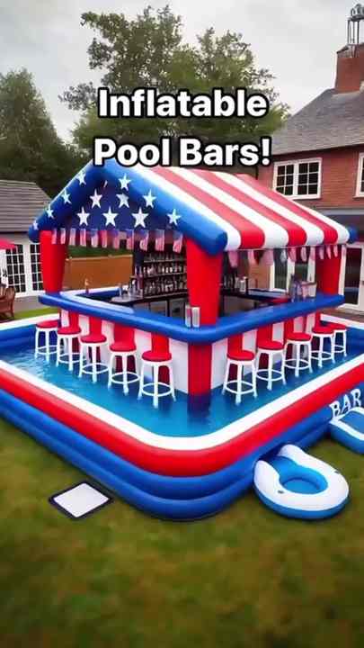 Customizable Inflatable Floating Pool Bar - Adult Water Fun