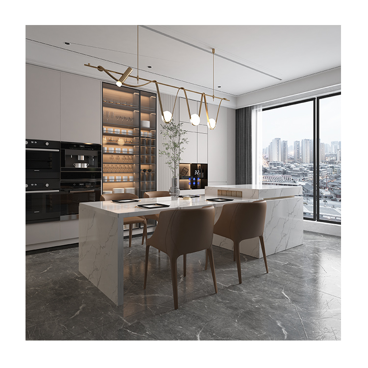 Китайский изготовленный на заказ кухонный Остров барный стол мраморный обеденный стол