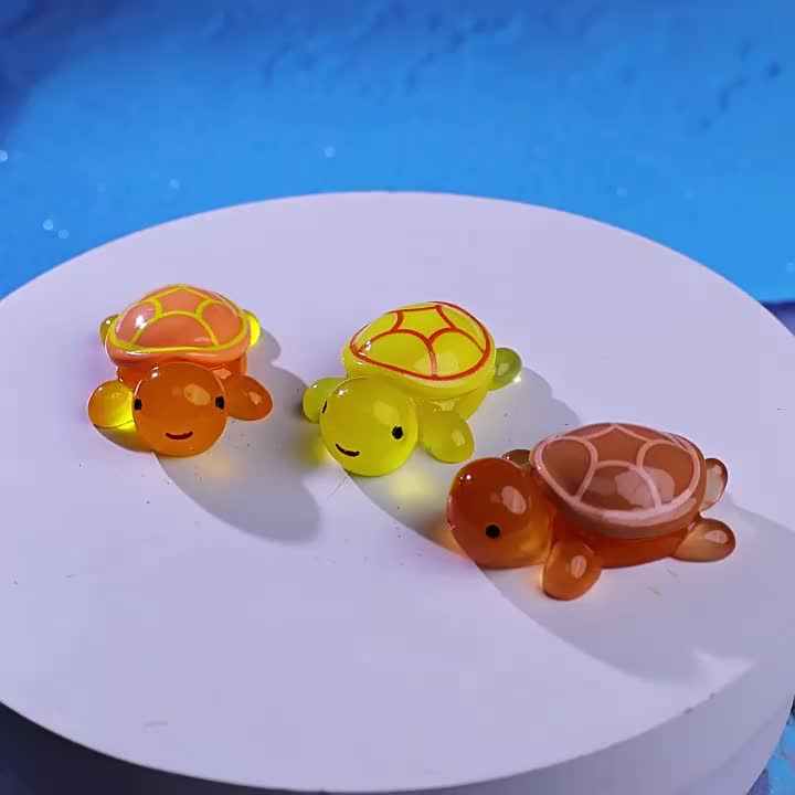Lot De 60 Mini Tortues Lumineuses En Résine – 6 Couleurs, Phosphorescentes, Déco Jardin, Pot, Aquarium