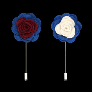 Handmade Men’s Flower Lapel Pin 1.3" Wool Felt Boutonniere Stick Pin ML14 Handmade Men’s Flower Lapel Pin 1.3" Wool Felt Boutonniere Stick Pin ML14