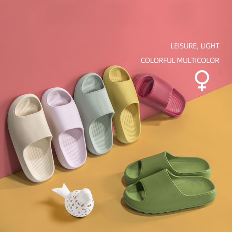 Тапки Yeez на толстой подошве для мужчин и женщин, Нескользящие разноцветные, 2021