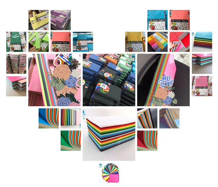 75g 80g A4 color bond paper for school children 500sheets/bag, diy color paper, colored cardboard, origami paper