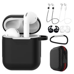 7 Pçs/set Fones de Ouvido Bluetooth Sem Fio de Silicone Caso Para Airpods 1 2 Apple TWS Earbud do Fone de Ouvido acessórios Capa Protetora