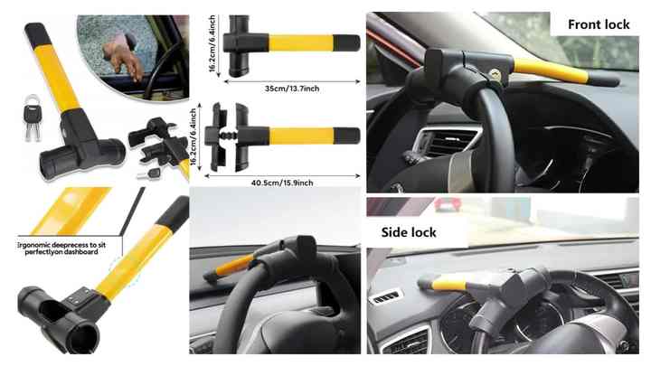 YH1858 Universal Rotary Steering Wheel Lock Car/Van Anti-Theft
