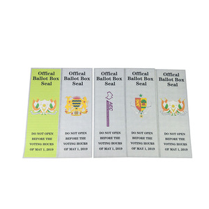 Custom official paper ballot box seal security seal