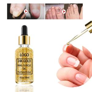 Private Label 30ml Nourishing Brightening Revitalizer Repair Toe 24K Gold Nail Cuticle Oil