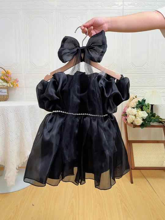 short black dress with short sleeves Black Velvet Short Dress With Rhinestone Cuffs main image 0