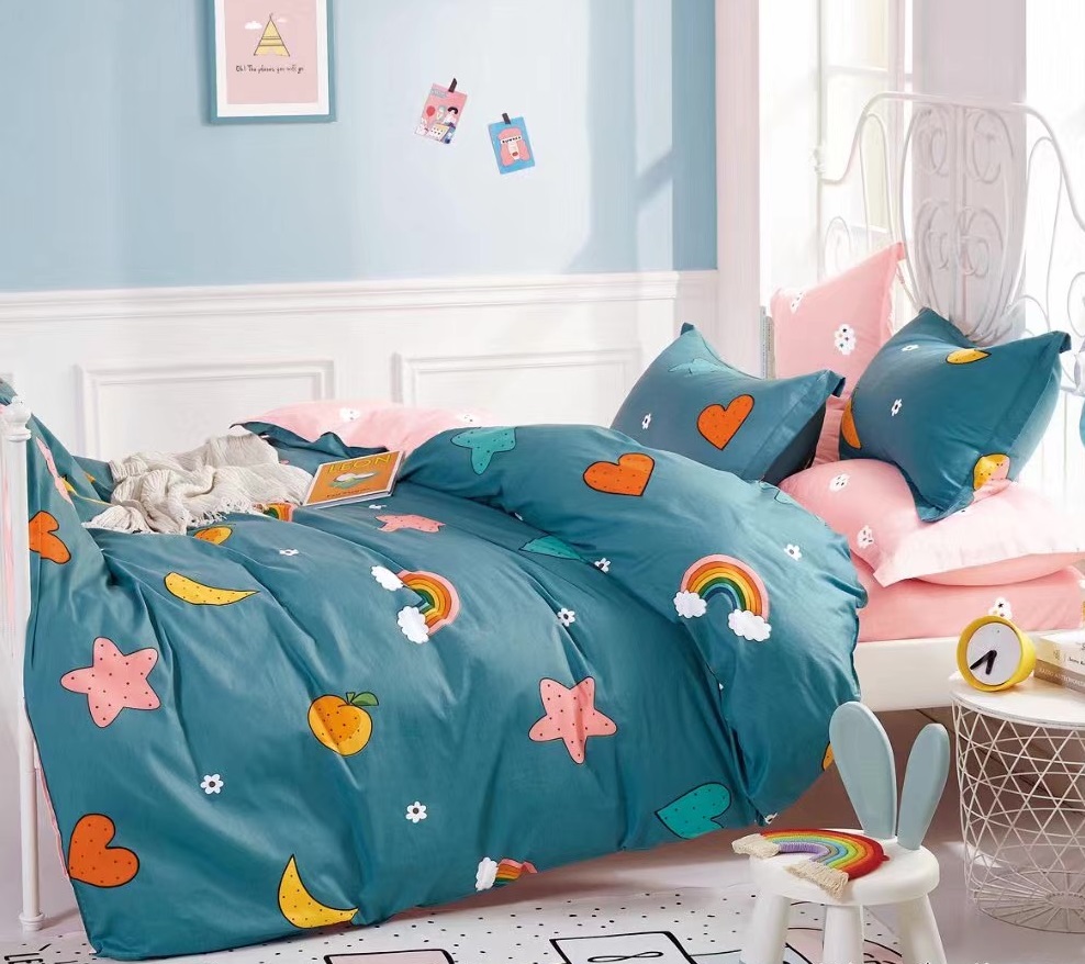 3 Piece Bedding Set Home Textile Cartoon Design Kids single child prince bedding , 100% Cotton Quilt Cove