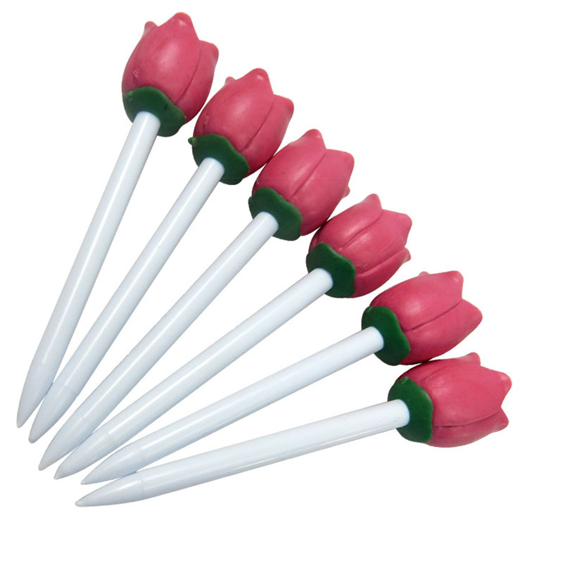 Wholesale tulip flower plastic golf tee 80mm golf course supplies for women 6pcs per package