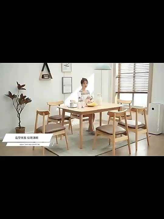 Solid Wood Dining Table Malaysia Imported Rubber Wood Dining Room Furniture  Table Chairs Chairs Combination