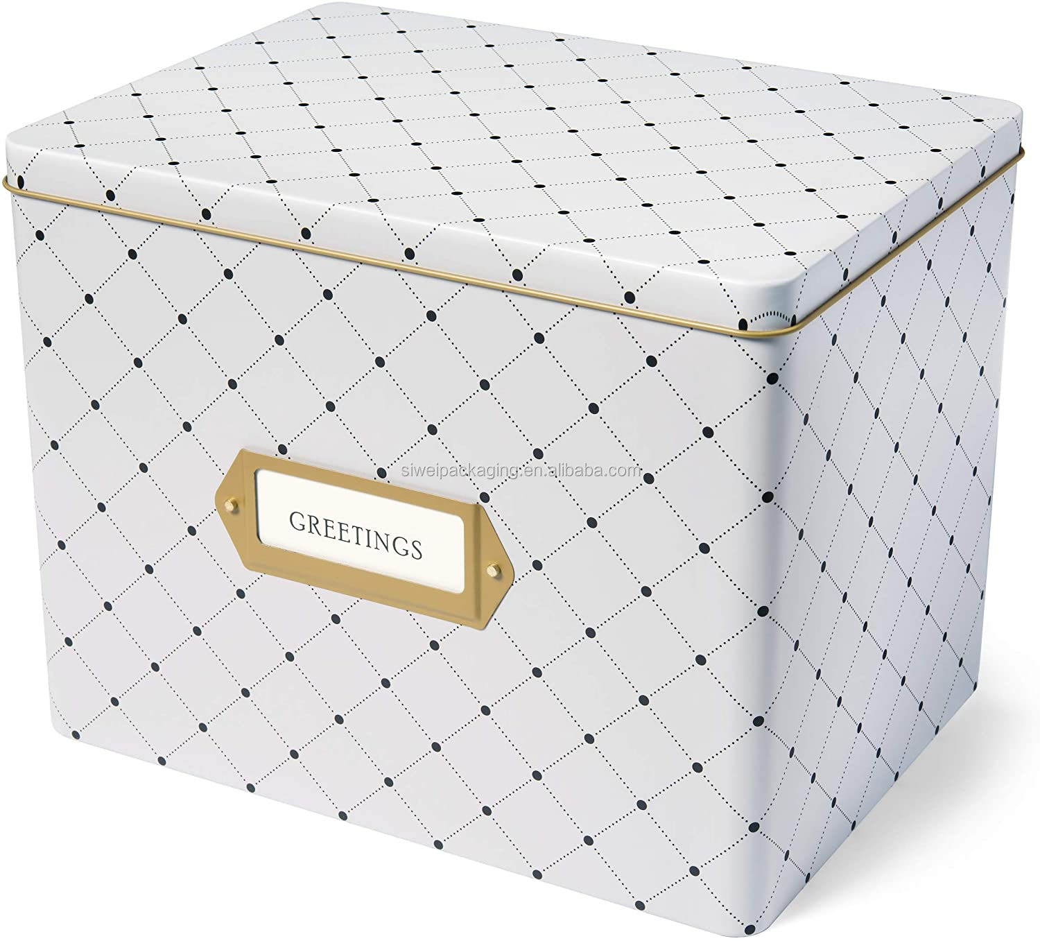 Новый дизайн, жестяная коробка для рецептов с хорошим металлическим покрытием