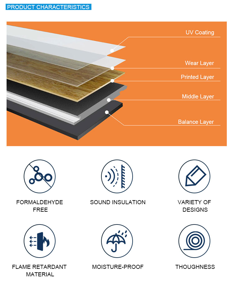 Interior Vinyl Plank Tile Flooring Waterproof Plastic PVC Vinyl Flooring