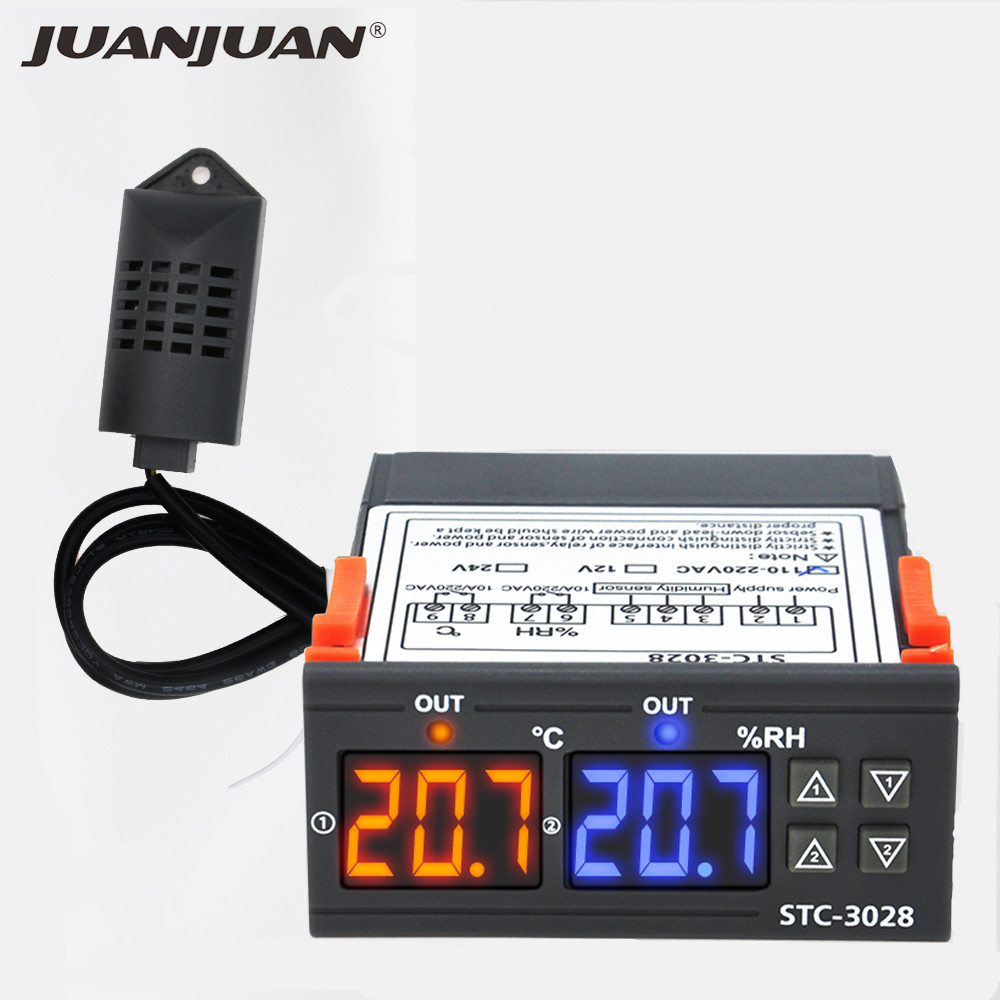 Digital Temperature Controller Thermostat LED Sensor for Incubator AC10A 220V 3Q