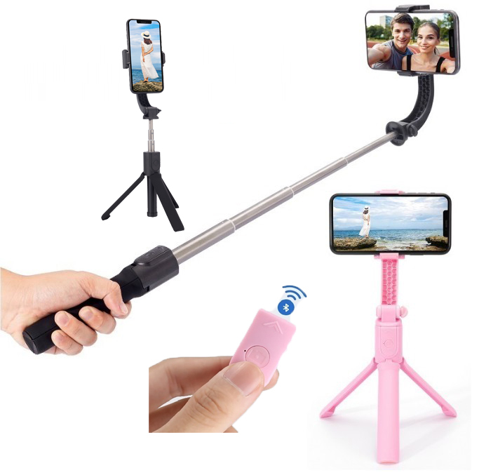 Tripé 3 em 1 Selfi Prorrogável Vara Bluetooth Remoto sem fio