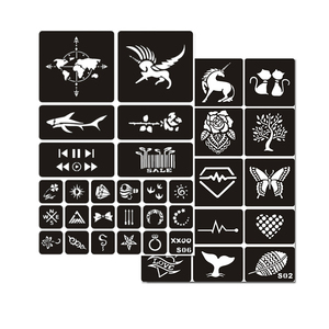 Wholesale Self Adhesive Reusable Plastic Vinyl FaceWholesale Self Adhesive Reusable Plastic Vinyl Face Paint Airbrush Tattoo Ste