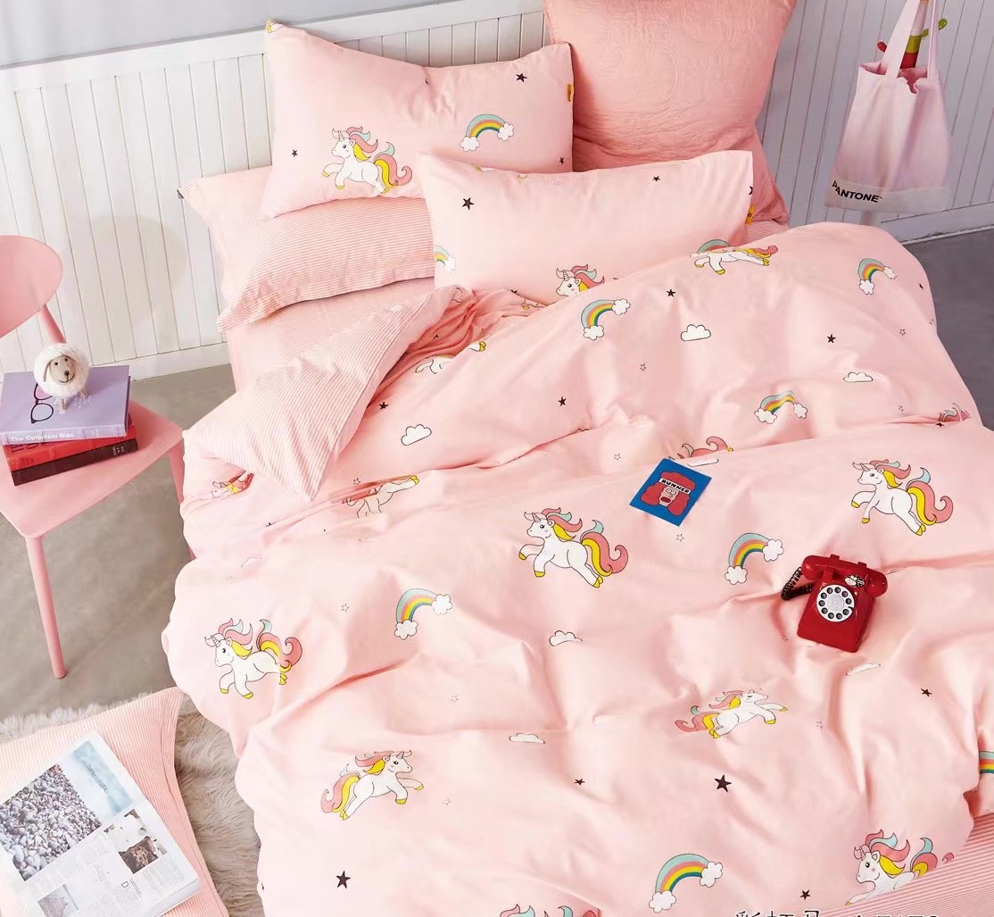 3 Piece Bedding Set Home Textile Cartoon Design Kids single child prince bedding , 100% Cotton Quilt Cove