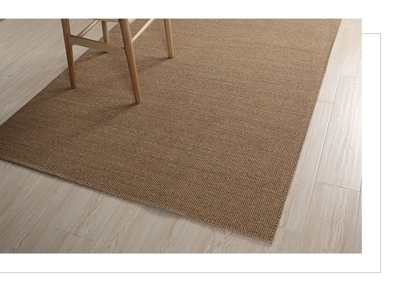 Hand Woven Bedroom Natural Thick Ribbed Construction Sisal Rugs Handmade