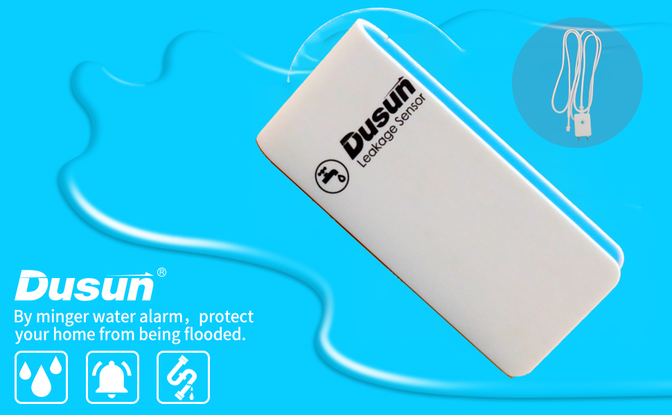 Dusun Open API interface Smart Home Mini Wireless Zigbee3.0 greenpower Water Leakage Detector Sensor