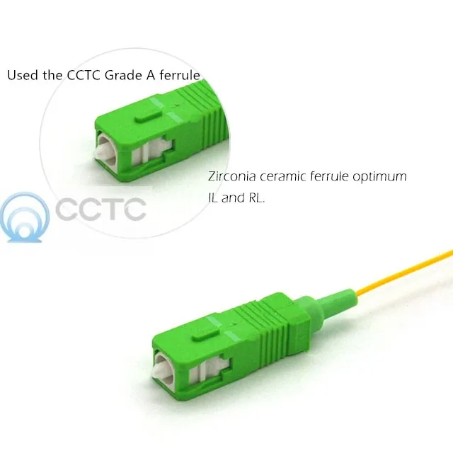 SC/APC or SC/APC 2.0/0.9mm 1.5m Singlemode G657A2 LSZH cable jacket fiber optic pigtail patch cord