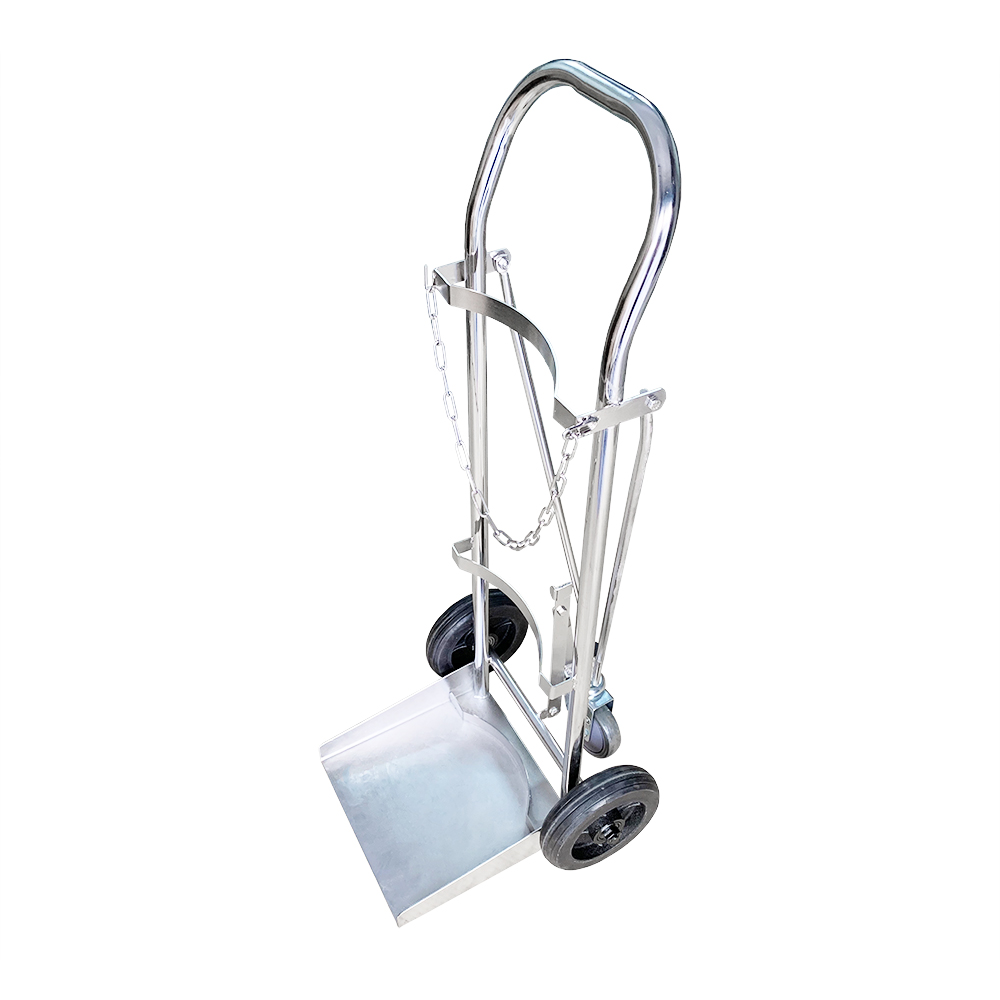 6000L Medical Stainless Steel Oxygen Cylinder Cart Hand Truck Oxygen Bottle For Hospital LCYH112