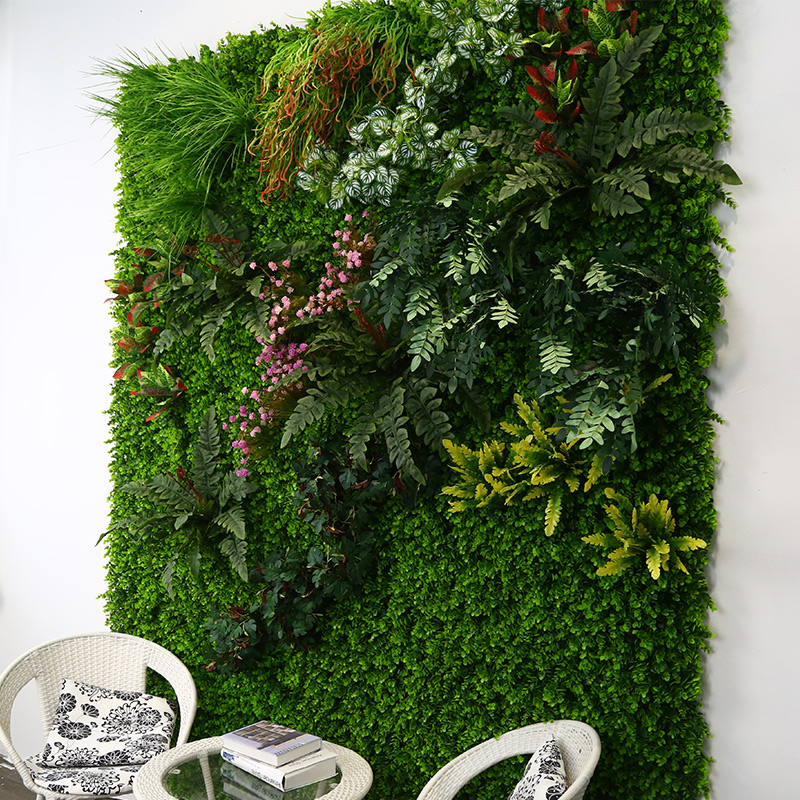 Folhagem Verde à prova d' água de Fundo Decoração Da Parede Cobrindo Plantas Vivas Preservada Do Gramado Jardim Vertical Parede Verde Artificial