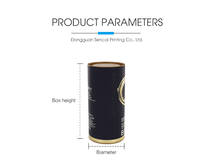 Matt Black Cardboard Wine Tube Multiusage Luxury Rigid ODM Available