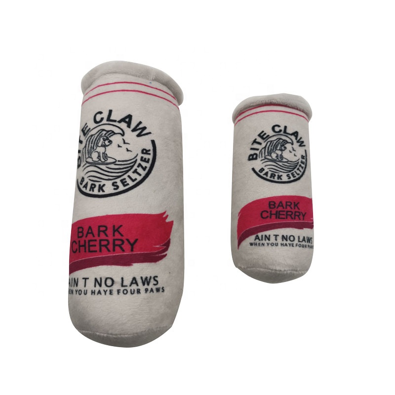 Плюшевая пивная банка, игрушка для домашних животных, игрушка-пищалка