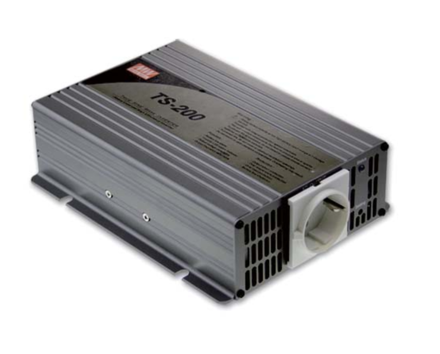 Оригинальный Meanwell TS-200-124 200W истинный синус волна DC-AC инвертор с pwm солнечное зарядное устройство
