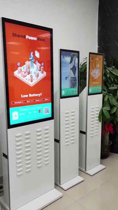 Wocharge Interactive Digital Signage LCD TV Touch Mobile Phone Charging  Station Locker 200W Output Power Quick Rental System