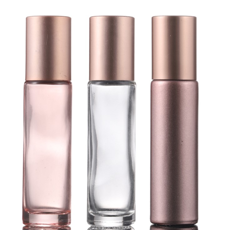 5ml Glass Cosmetic Containers Rose Gold Roller Bottles Hot Stamping