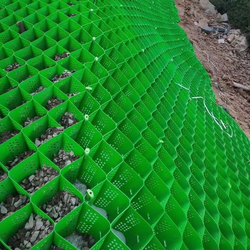 HDPE Plastic Geocell Gravel Ground Grid for slope project
