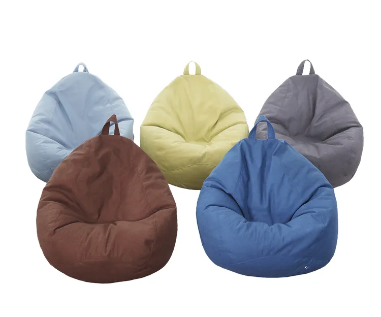 bean bags of different colours