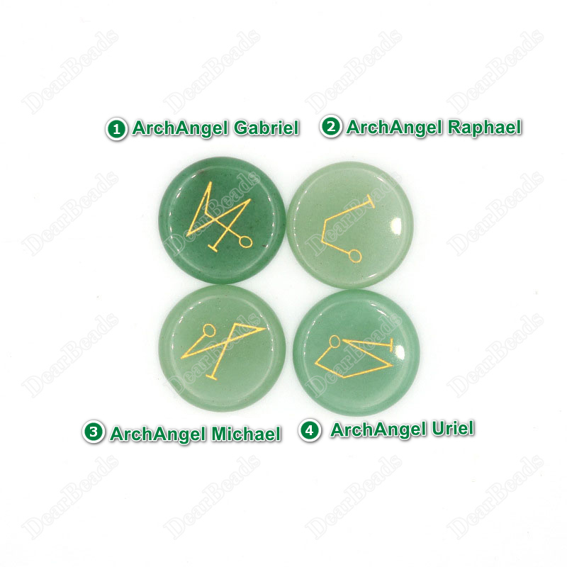 Archangel Sigils on Gemstone Set - Healing & Protection