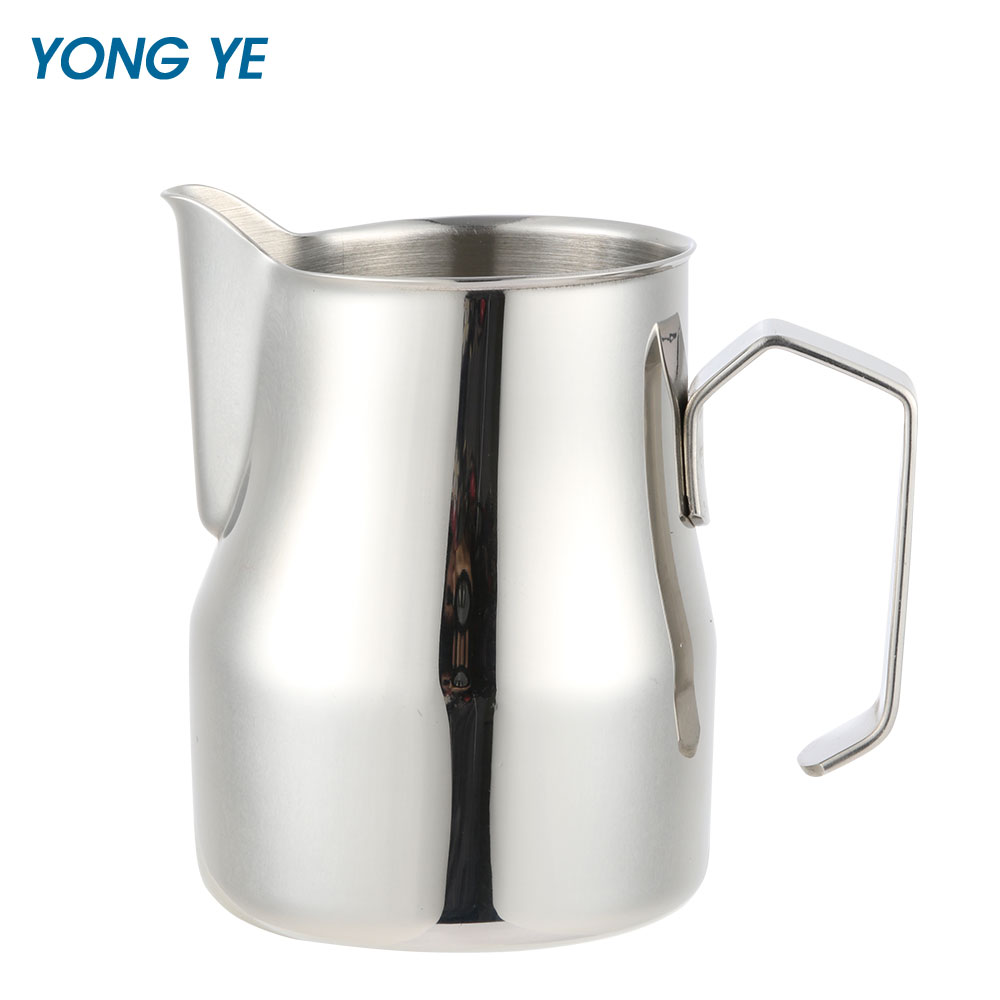 350 ml for Espresso Machines,Mirror Finished Milk Frothing Pitcher Stainless Steel Latte Art Creamer Cup Silver 12 oz