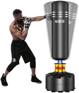 Q Sports 5ft Free Standing Kick Boxing Training Punch Bag Heavy Duty Sparring /& MMA Gym Fitness Martial Arts