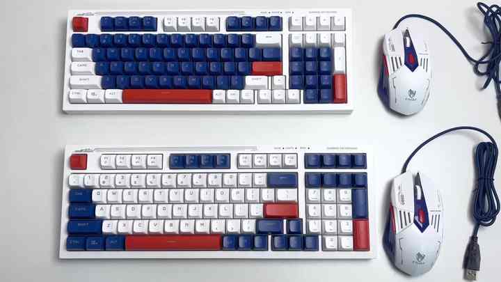 New T-WOLF TF610 Wired Gaming Keyboard & Mouse Combo - 98 Keys