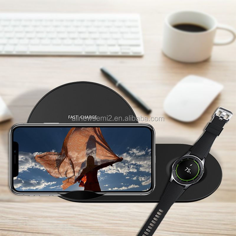Wholesale new private mode mobile phone watch multifunctional 2 in 1 wireless charger suitable for iphonexs / NOTE9