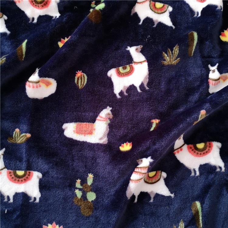 Новое поступление трикотажная полиэфирная фланелевая детская ткань с животным принтом для продажи