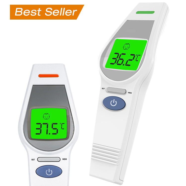 Fabricante touchless tela Lcd esfigmomanômetro termômetro infravermelho gun crianças testa termômetro do bebê adulto