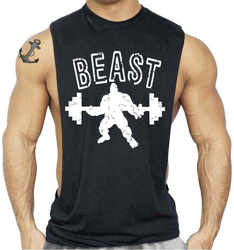 ESG - Camiseta Sin Mangas Para Fisicoculturismo Estampado 'No Pain No