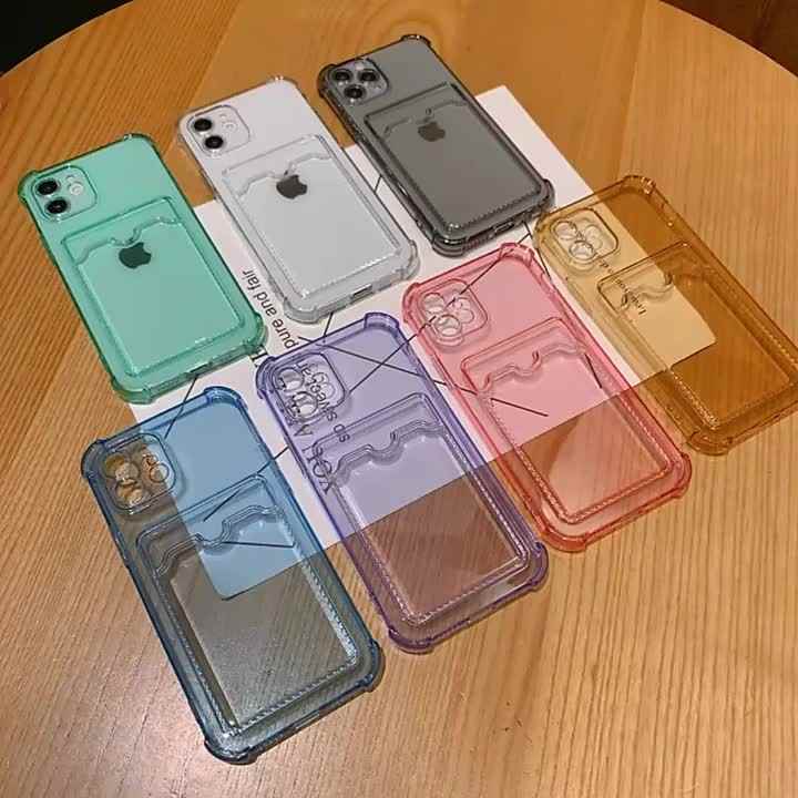 Phone Case For IPhone 11 16 Pro Max 14 15 13 12 Pro Max 7 8 6 6S Plus X XR XS Max SE 2020 3 In 1 Transparent Shockproof Card Slot Holder Casing I3527753638 - Foto 5