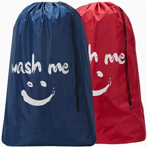Wash Me Travel Laundry Bag,Rip-Stop Nylon Heavy Duty Dirty Clothes Bag with Drawstring, Machine Washable, Anti-Odor