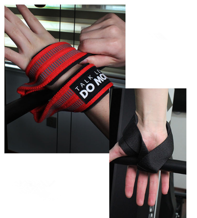 wholesale 高品质定制举重健身房训练图8腕带支持健美健身举重 from m