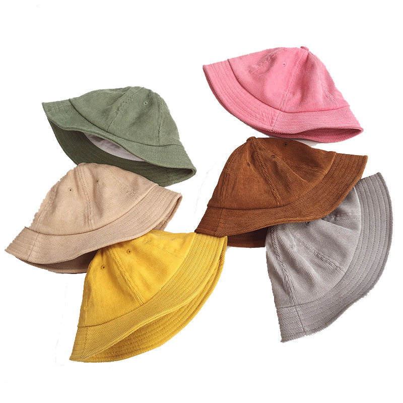 Модная детская зимняя одежда с индивидуальным логотипом, Вельветовая детская шапка, Детская Панама