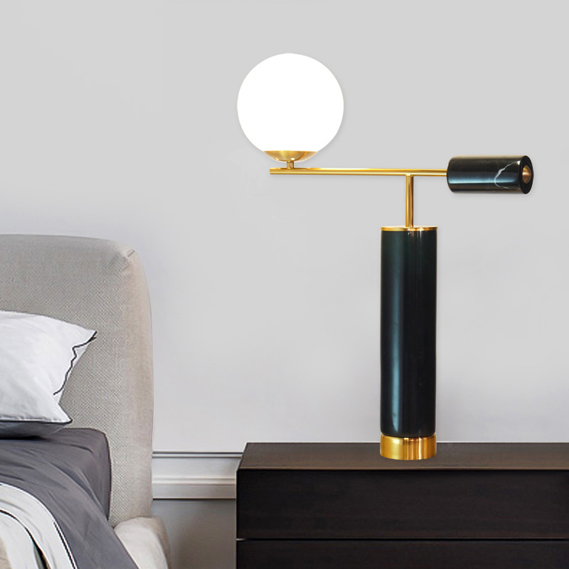 Postmodern personality marble table lamp living room bedroom hotel  table lamp