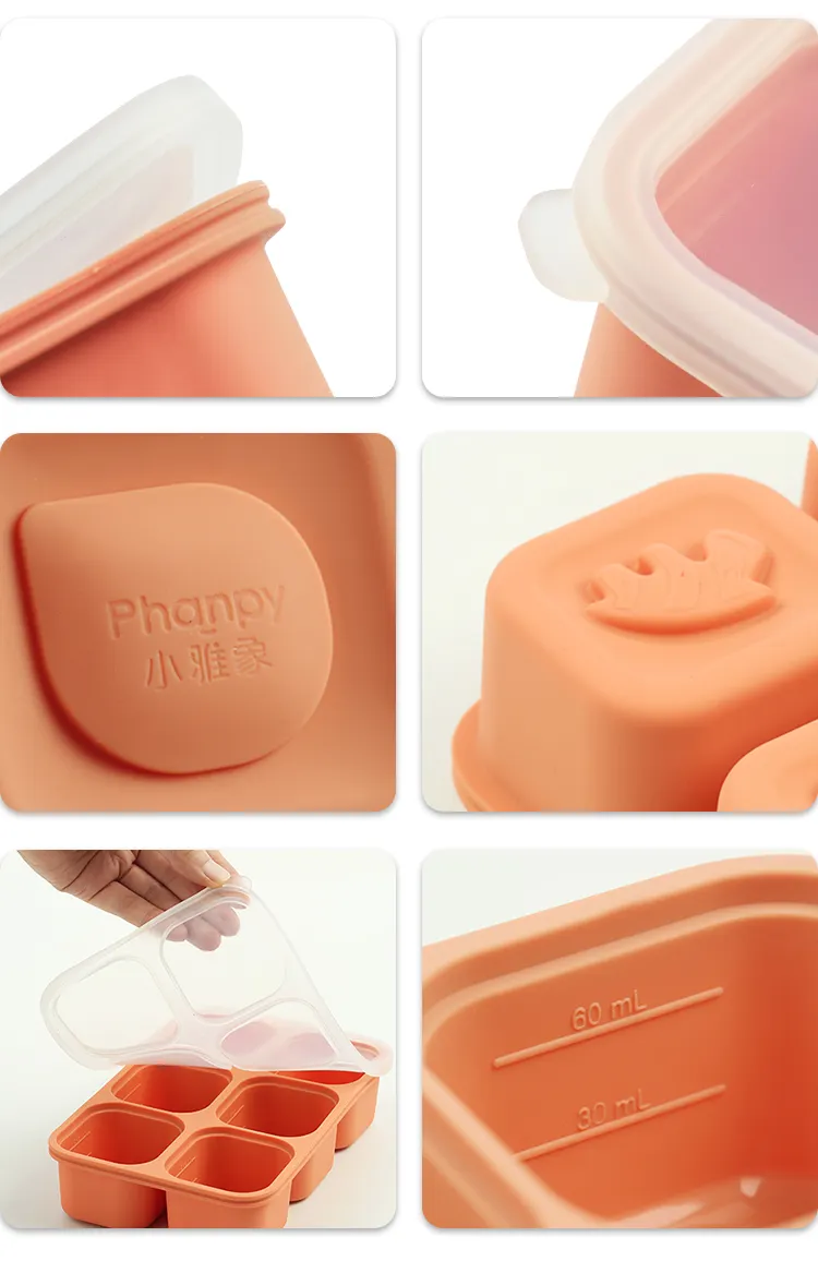 Phanpy 2021 Hot Products Silicone Food Meal Box Baby Food Storage Containers Boxes