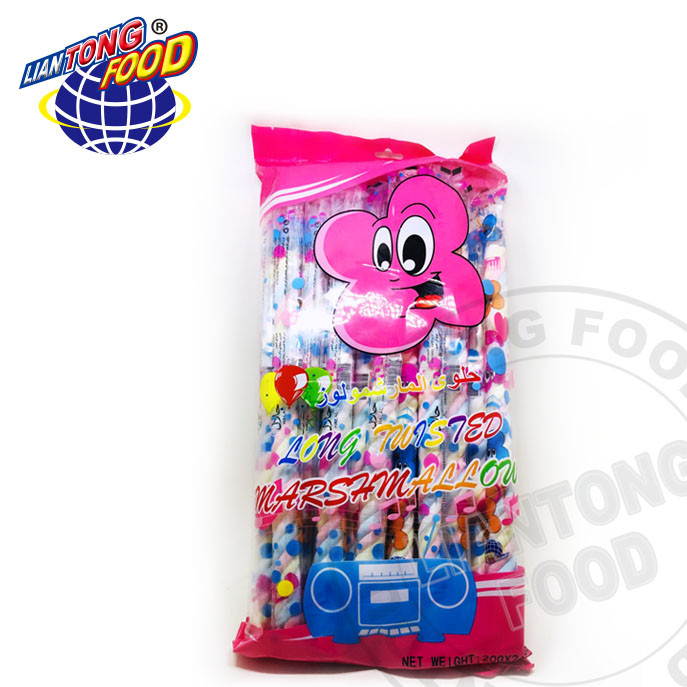 Длинные скрученные сладости marshmallow