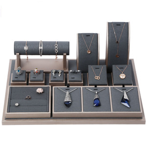 Wholesale Jewelry Display Custom Fabric Jewellery Stand For Counter Showcase Ring Bust Necklace Bangle Bracelet Jewelry Display